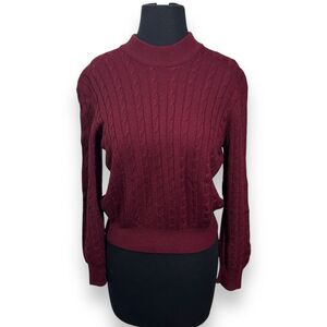 Jil Sander Pure New Wool‎ Cable Knit Sweater Made in Italy Womens 42 (US M)